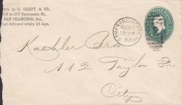 United States Postal Stationery Ganzsache Entier Private Print C. CARPY & Co. SAN FRANCISCO 1890 Cover (2 Scans) - ...-1900