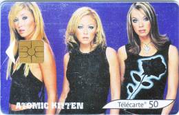 Télécarte  F1238 ATOMIC KITTEN 50 Unités Vide état TB  COTATION 6€ Bien Lire Descriptif ! - 2002