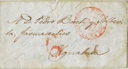 4419. Carta Entera Pre Filatelica LERIDA 1844 A Igualada - ...-1850 Vorphilatelie