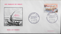 1 ENVELOPPE 1er JOUR COTE FRANCAISE Des SOMALIS  DJIBOUTI  Le 9 Juin 1964  T.b.e - Covers & Documents