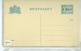 ONBESCHREVEN BRIEFKAART *  VOORDRUK NVPH 53  + OPDRUK 2 CENT (7849) - Covers & Documents