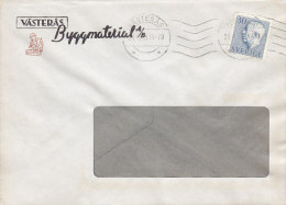 Sweden VÄSTERÅS BYGGMATERIAL A/B, VÄSTERÅS 1958 Cover Brief King König Gustav - Lettres & Documents