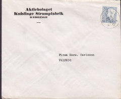 Sweden Aktiebolaget KNISLINGE STRUMPFABRIK, KNISLINGE 1958 Cover Brief To VALSKOG King König Gustav - Lettres & Documents