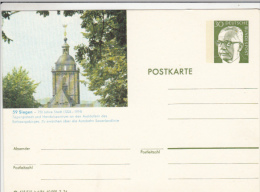 CHURCH TOWER, PERSONALITY, PC STATIONERY, ENTIER POSTAL, 1974, GERMANY - Postcards - Mint