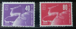 ISRAEL 1950 - 75 ANIVERSARIO DE LA UPU - YVERT Nº  27-28 - Ongebruikt (zonder Tabs)