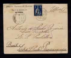 PORTUGAL Mattosinhos Censor Ww1 Censura Cover  21-08-1916 Brazil Pirassununga Gc1493 - WW1