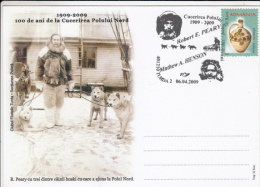 NORTH POLE EXPLORINGS, SLDGE DOGS, CM, MAXICARD, CARTES MAXIMUM, 2009, ROMANIA - Erforscher