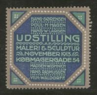 DENMARK 1913 COPENHAGEN PAINTING & SCULPTURE EXHIBITION POSTER STAMP HINGED MINT - Ungebraucht