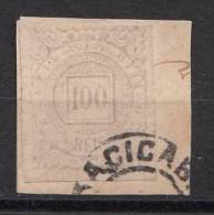 Brazil Brasilien Mi# 62 U Used 100R Cifra 1888 No Perforation On Fragment - Oblitérés