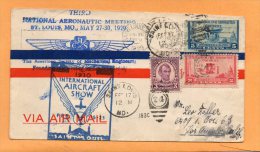 Saint Louis MO 1930 International Air Craft Show Air Mail Cover - 1c. 1918-1940 Briefe U. Dokumente