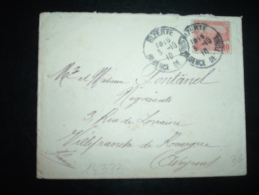 LETTRE POUR FRANCE TP 10C OBL. 3-10-10 BIZERTE REGENCE DE TUNIS - Cartas & Documentos