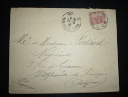 LETTRE POUR FRANCE TP 10C OBL. 23-9-10 BIZERTE REGENCE DE TUNIS - Cartas & Documentos