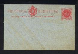 Gc1507  India Entier Postale Mint  1 Tanga Postal Stationery Portugal - Inde Portugaise