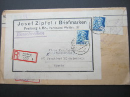 1947, Schwerer R-Brief Aus Freiburg - Otros & Sin Clasificación
