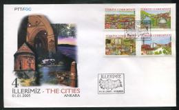 TURKEY 2005 FDC - The Cities, (1st Issue, Cover Nr.4 ) - FDC