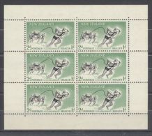 New Zealand - 1957 Health 2d (y) Kleinbogen *mint HINGED*/MNH__(TH-10713) - Blocs-feuillets