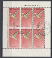 New Zealand - 1959 Birds 2d Kleinbogen Used__(TH-3673) - Blocks & Sheetlets