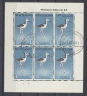 New Zealand - 1959 Birds 3d Kleinbogen Used__(TH-7036) - Blocs-feuillets