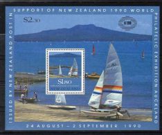 New Zealand - 1990 Sailboat Block MNH__(TH-1836) - Blocks & Sheetlets