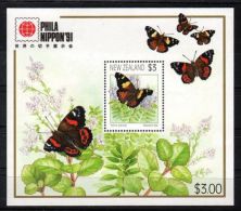 New Zealand - 1991 Butterflies Block MNH__(TH-1830) - Blocks & Sheetlets