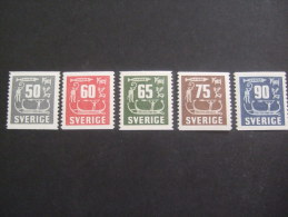 SWEDEN  1954    MICHEL 396/400   YVERT 389/93  MNH **   (S37-NVT) - Unused Stamps