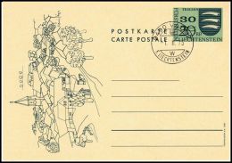 Liechtenstein 1973, Postal Stationery Postmark Vaduz - Stamped Stationery