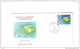 FDC  Nouvelle Calédonie Nouméa Ile Des Pins 12 01 1980. - FDC