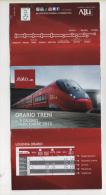 Alt373 Orari Timetable Horaires Treno Train Italo Compagnia Ferrovie Privata, Private Railways Company - Europa