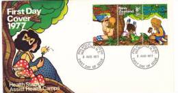 1977 Health Stamps FDC  Bird, Frog, Butterfly - FDC