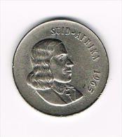 ..  ZUID AFRIKA  20 CENT  1965  AFRIKAANS LEGEND - Zuid-Afrika