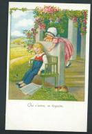 P. Ebner. REPRODUCTION De Belle Qualité.   "Qui S'aime, Se Taquine"    Enfants, Chat...  N°32 - Ebner, Pauli