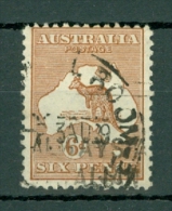 Australia: 1923/24   Kangaroo   SG73   6d    Chestnut    Used - Gebraucht