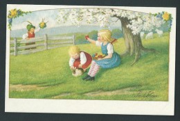 P. Ebner. REPRODUCTION De Belle Qualité.  Enfants, Lapin, Oeufs De Pâques.  N°60 - Ebner, Pauli