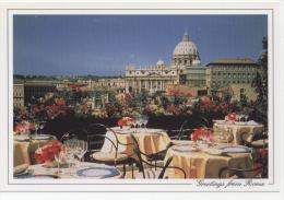 Roma. Vatican City And St. Peter's Basilica Seen From "la Terrazza Paradiso", Hotel Atlante Star, Via Dei Bastioni, Roma - Cafes, Hotels & Restaurants