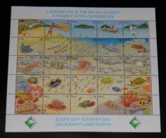 Palau - 1990 Lagoon Life Sheet MNH__(THB-4263) - Palau