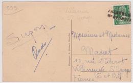 555 / 35 C. Mercure / C. V. BRUX. >> VILLENEUVE St. GEORGES  Griffe / RARE Annulation à L'arrivée - 1932 Ceres And Mercurius