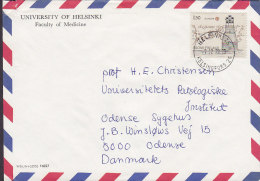 Finland Airmail Par Avion UNIVERSITY OF HELSINKI Faculty Of Medicine HELSINKI 1979 Cover Brief To Denmark Europa CEPT - Covers & Documents