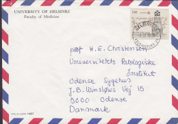 Finland Airmail Par Avion UNIVERSITY OF HELSINKI Faculty Of Medicine HELSINKI 1979 Cover Brief To Denmark Europa CEPT - Lettres & Documents