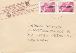 Hungary GRAND HOTEL HUNGARIA, HOTEL ERZSEBET 1977 Cover To ODENSE Denmark Aeroplane Concorde Stamps - Lettres & Documents