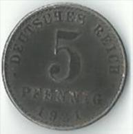 Münze - Deutsches Reich - 5 Pfennig 1921 A - 5 Rentenpfennig & 5 Reichspfennig