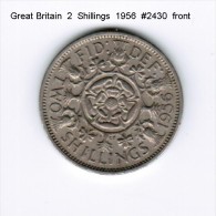 GREAT BRITAIN    2  SHILLINGS  1956 (KM # 906) - J. 1 Florin / 2 Shillings