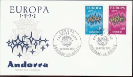 1972 - EUROPA CEPT  ANDORRE (FRANCE) - FDC - 1972