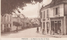 N N 853/ C  P A- PRESLES  (95) LA MAIRIE ET LA RUE DE PARIS ( Coiffeur) - Presles