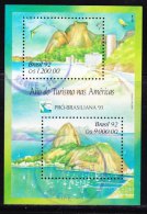 O) 1993 BRAZIL, TOURIST PLACES,PARAPENTE, CANDLES. MORRO DOIS IRMAOS, SOUVENIR MNH.- - Unused Stamps