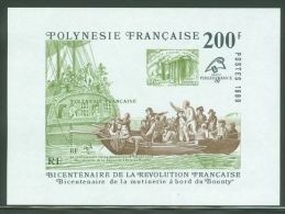 French Polynesia - 1989 Bounty Block MNH__(THB-2229) - Blocs-feuillets