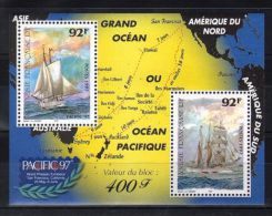 French Polynesia - 1997 Shipt Block MNH__(TH-2135) - Hojas Y Bloques