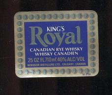 Etiquette De  Whisky  -  King's Royal  -  Canada - Whisky