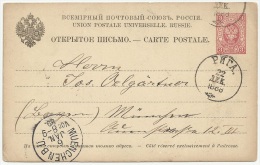Latvia 1888 Russia - Riga To Munich, Germany - Briefe U. Dokumente