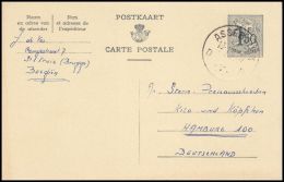 Belgium 1951, Postal Stationery Brugge To Hamburg - Carte-Lettere