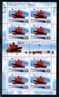 Russia Federation - 2009 Icebreakers 9R Kleinbogen MNH__(THB-3020) - Blocks & Sheetlets & Panes